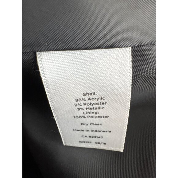 Talbots Vienna Blazer Womens Black Blue Metallic Tweed Jacket size 12 new $179 - Picture 4 of 4